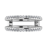 14K White Gold 1/2 Ct.Tw. Diamond Guard Ring