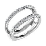 14K White Gold 1/2 Ct.Tw. Diamond Guard Ring