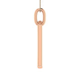 10K Pink Gold 1/6 Ct.Tw. Round Diamond Paper Clip Pendant