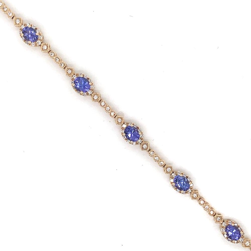 14ky tanzanite bracelet