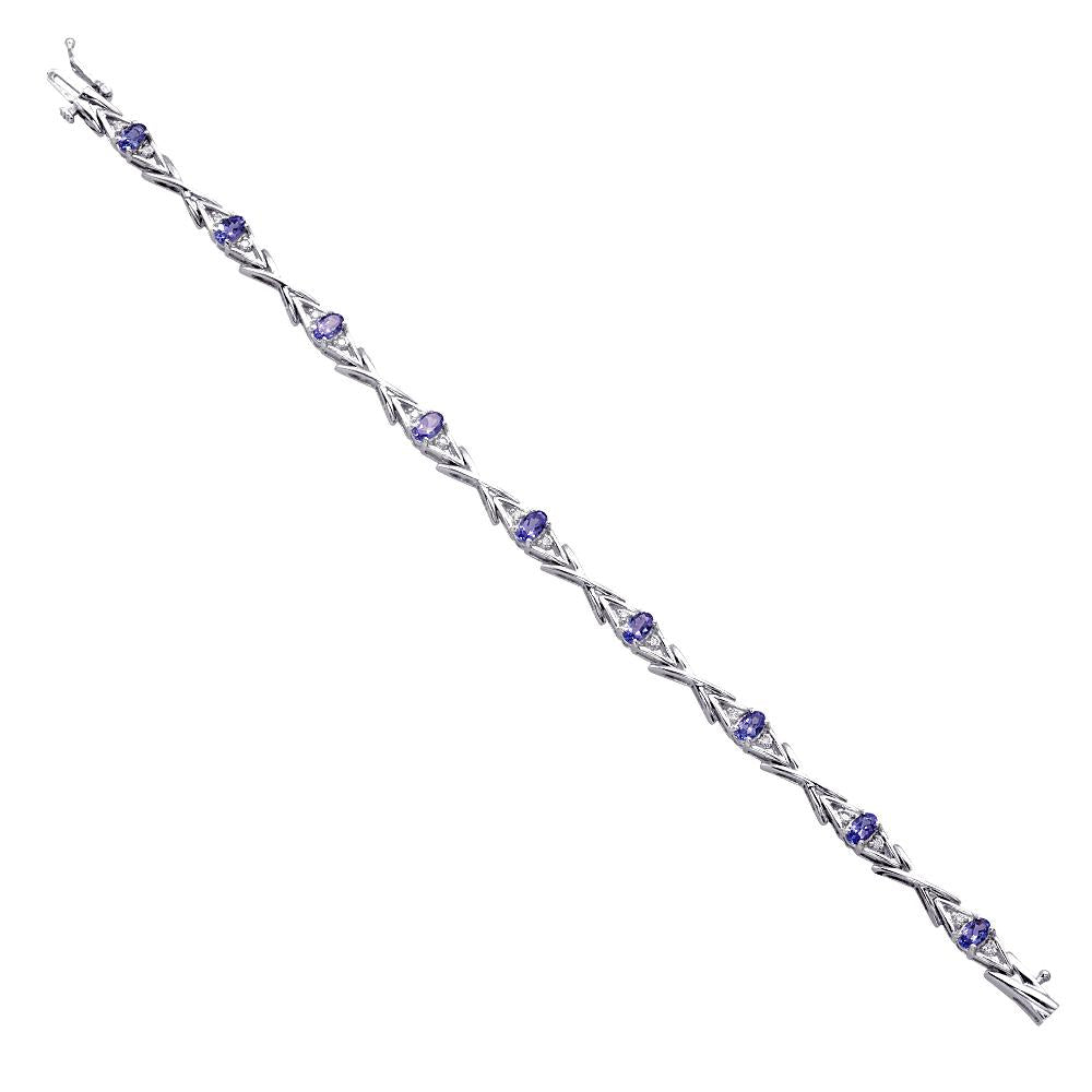 14kw tanzanite bracelet