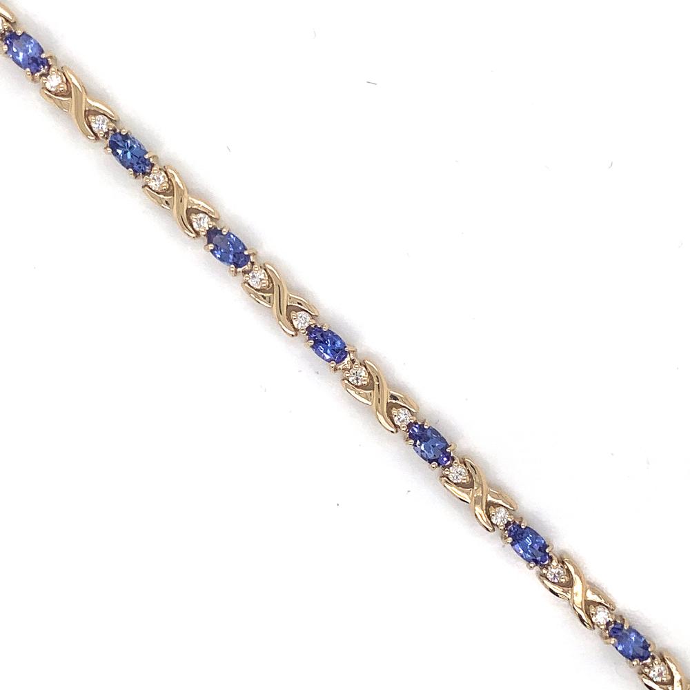 14ky tanzanite bracelet