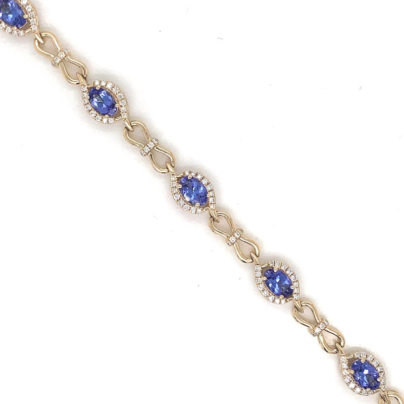 14ky tanzanite bracelet