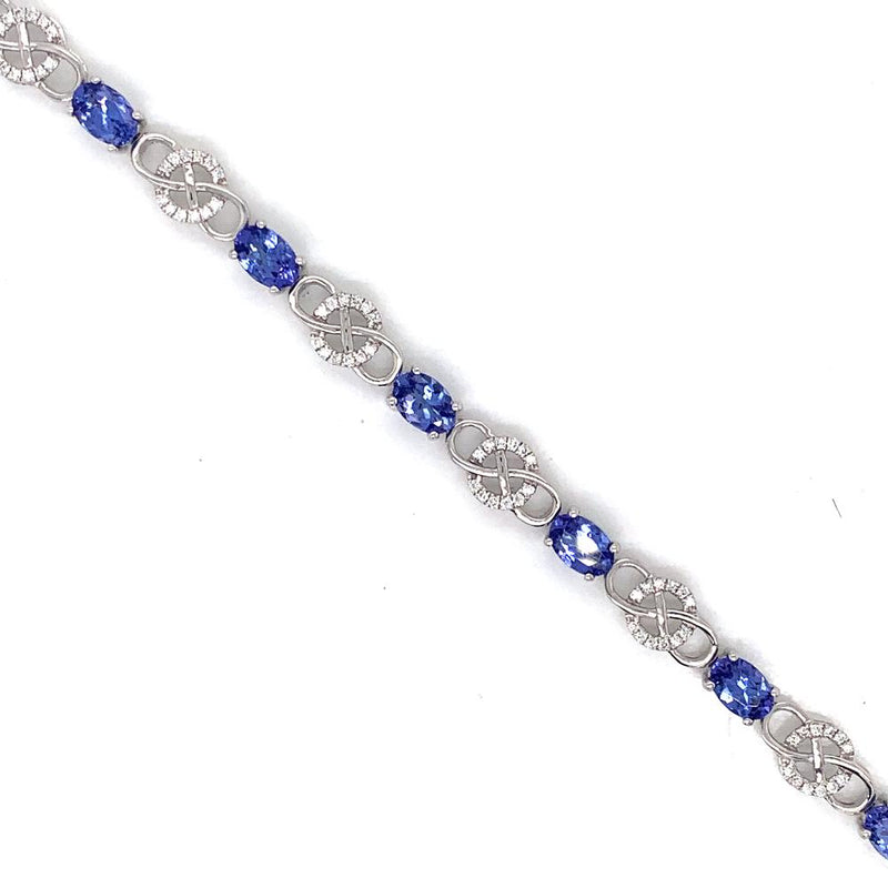 14kw tanzanite bracelet