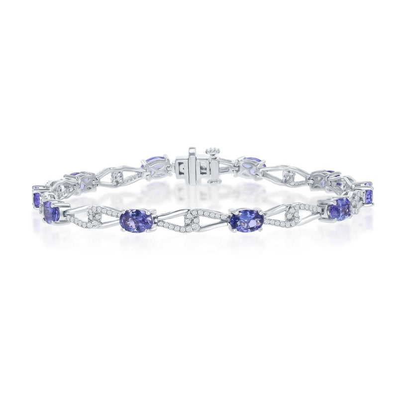 14kw sapphire bracelet