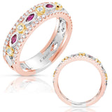 Ruby & Tri Color Wedding Band