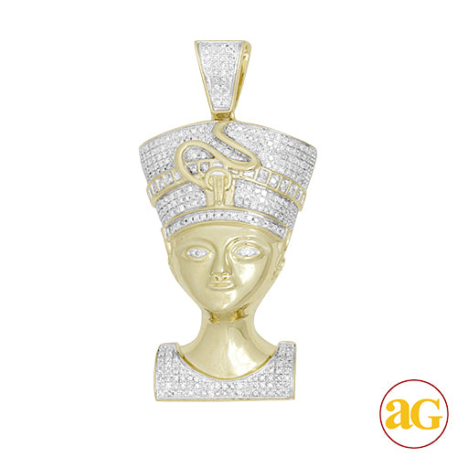 10KY 1.50CTW DIAMOND NEFERTITI PENDANT