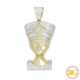 10KY 1.50CTW DIAMOND NEFERTITI PENDANT