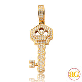 14KY 1.10CTW DIAMOND KEY PENDANT