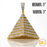 10KY 1.25CTW DIAMOND MICROPAVE EGYPTIAN PYRAMID