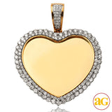 10KY 6.00CTW DIAMOND HEART SHAPED MEMORY PENDANT -