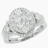 14KW 1.50CTW DIAMOND CLUSTER RING