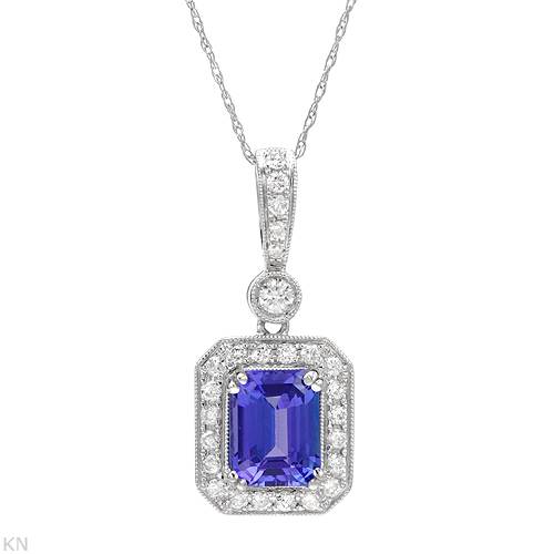 14kw tanzanite pendant