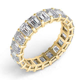 18k Yellow Gold Emerald Cut Eternity Band
