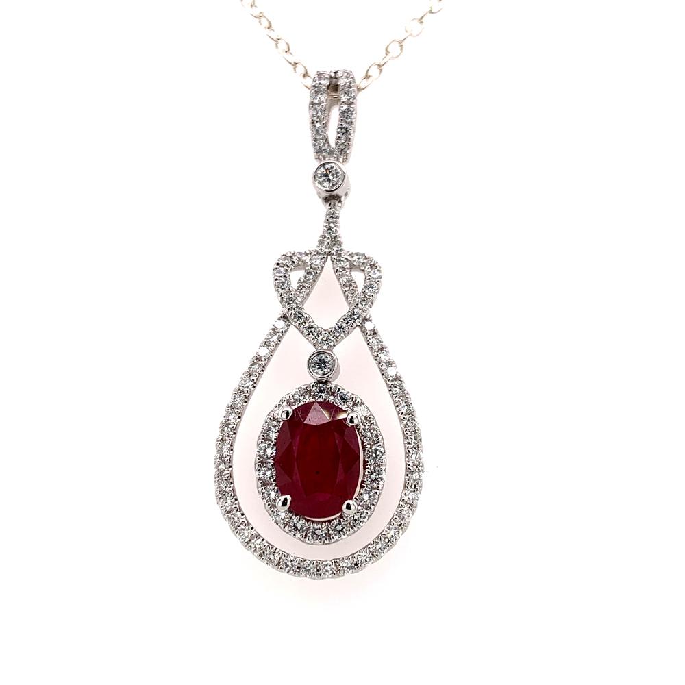 18kw ruby pendant