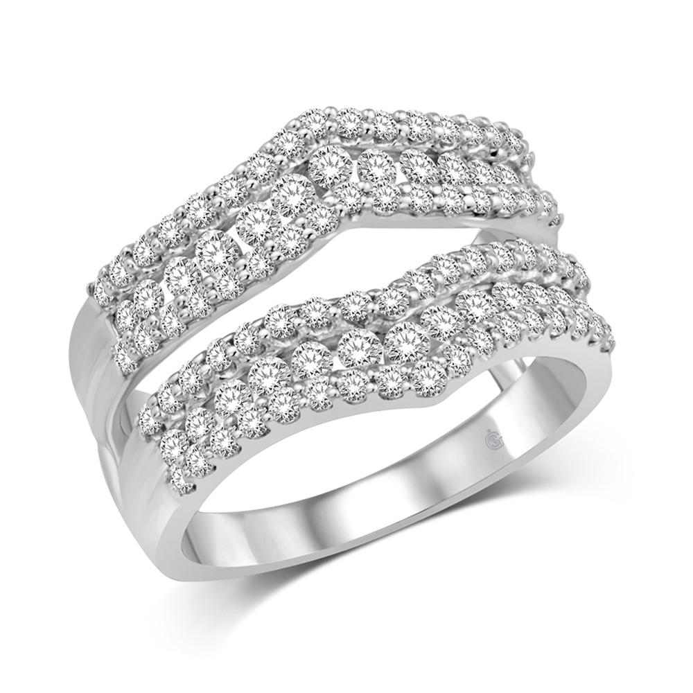 14K White Gold 1 1/6 Ct.Tw. Diamond Fashion Guard