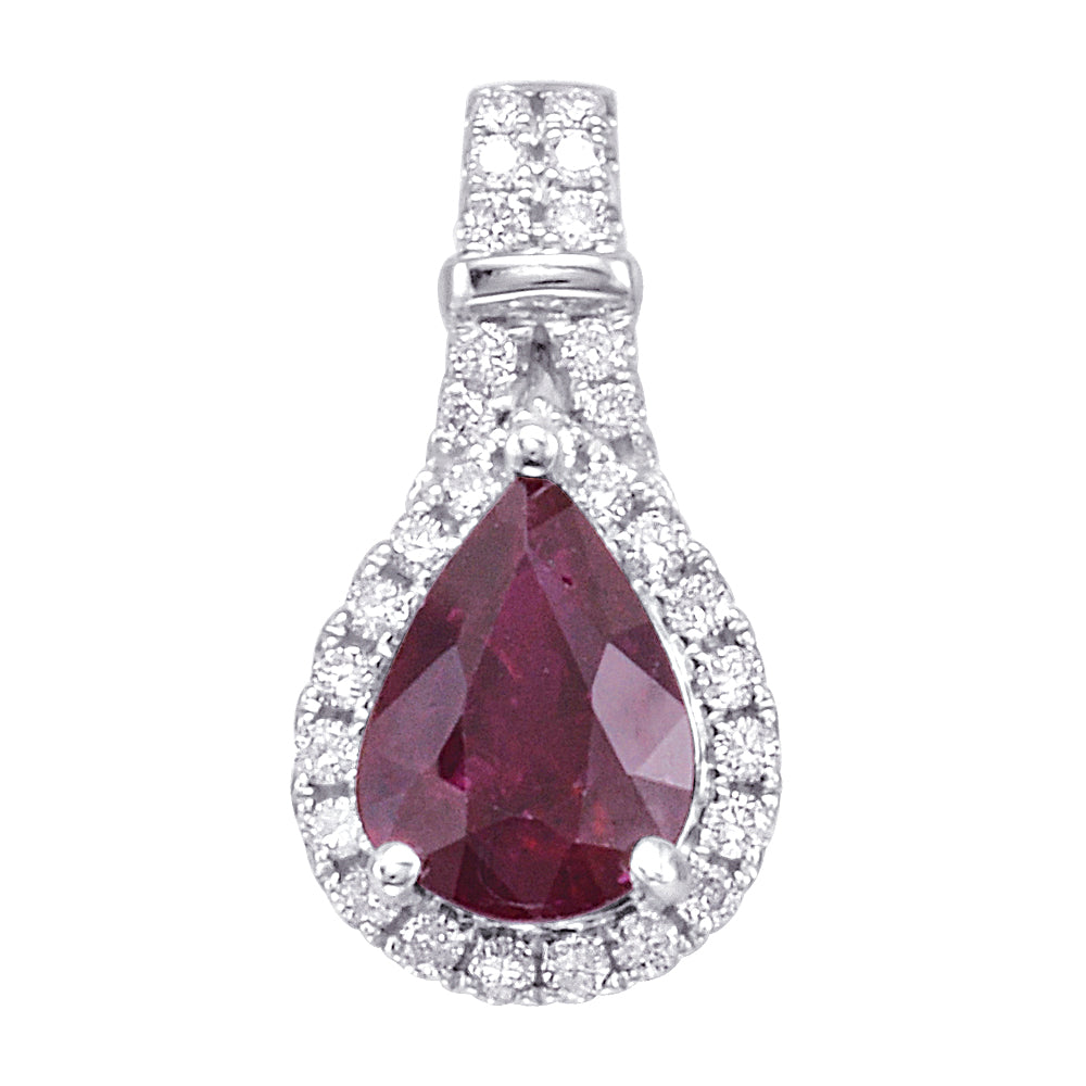 14kw ruby pendant