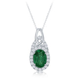 14kw emerald pendant