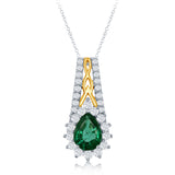 14kw emerald pendant