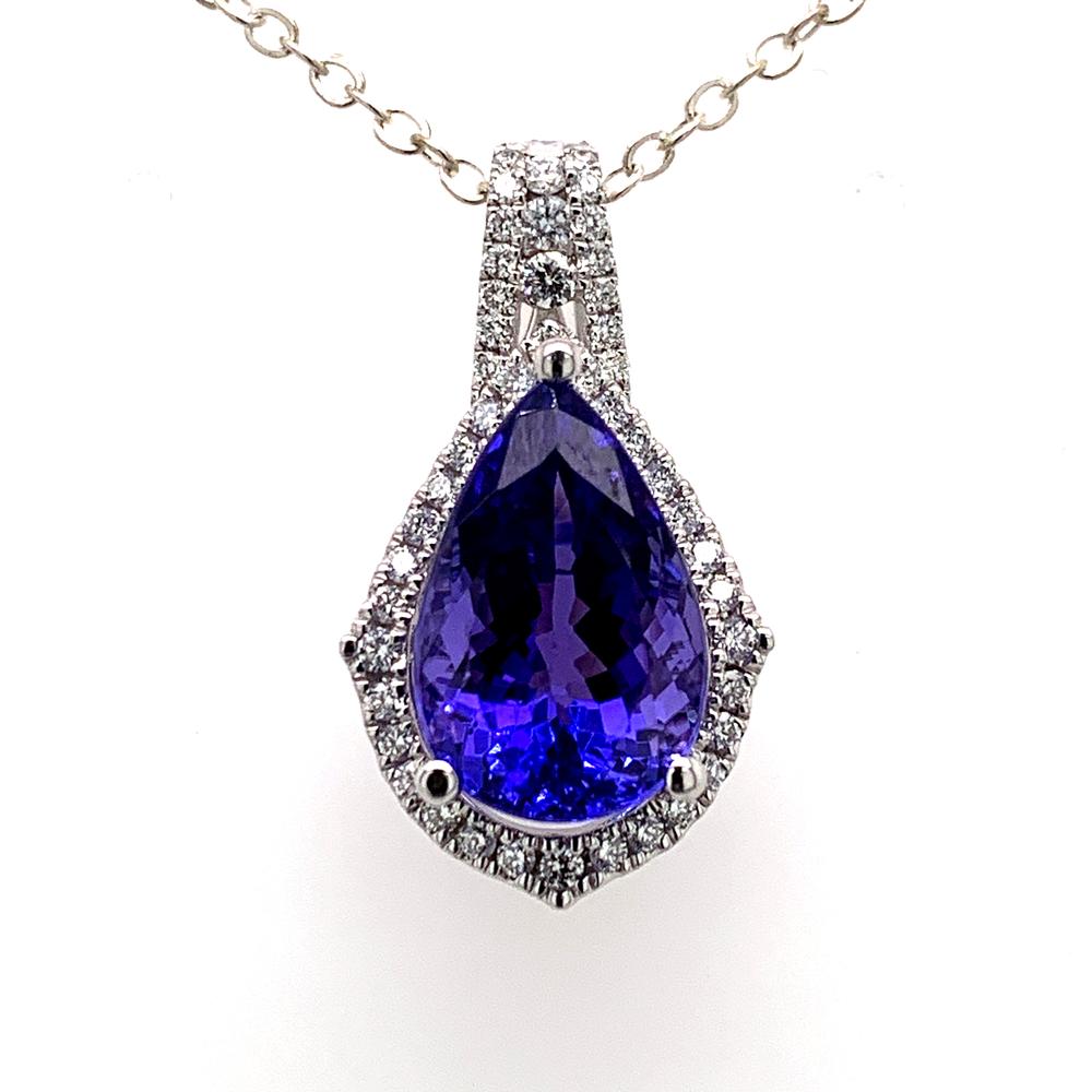 18kw tanzanite pendant
