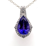 18kw tanzanite pendant