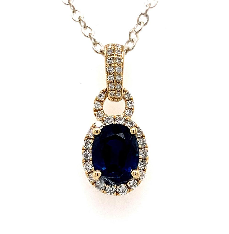 14ky sapphire pendant