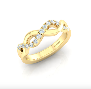 14kt Gold Helix Ring Available in Two-Tone, White or Yellow Gold