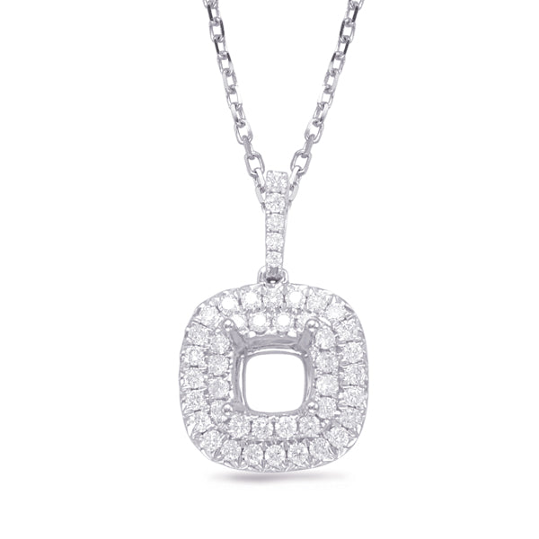 Diamond Pendant 1ct Cushion Center