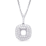 Diamond Pendant 1ct Cushion Center