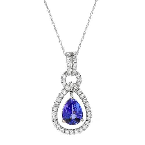 14kw tanzanite pendant