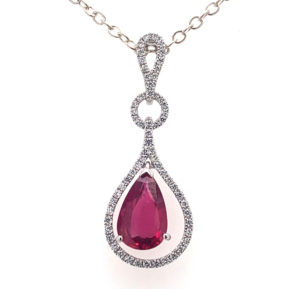 18kw ruby pendant