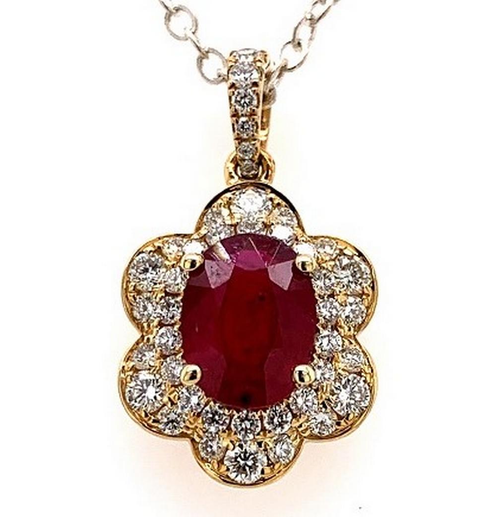 18ky ruby pendant
