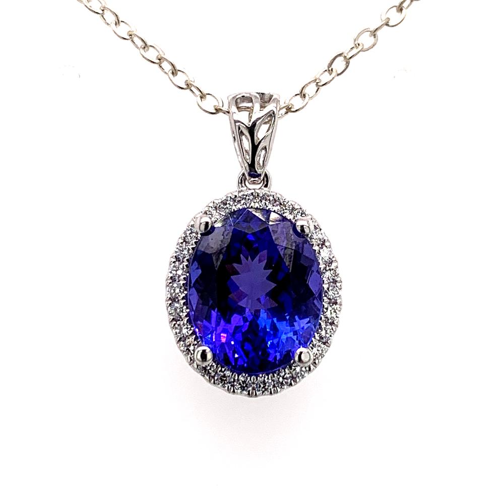 18kw tanzanite pendant
