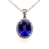 18kw tanzanite pendant