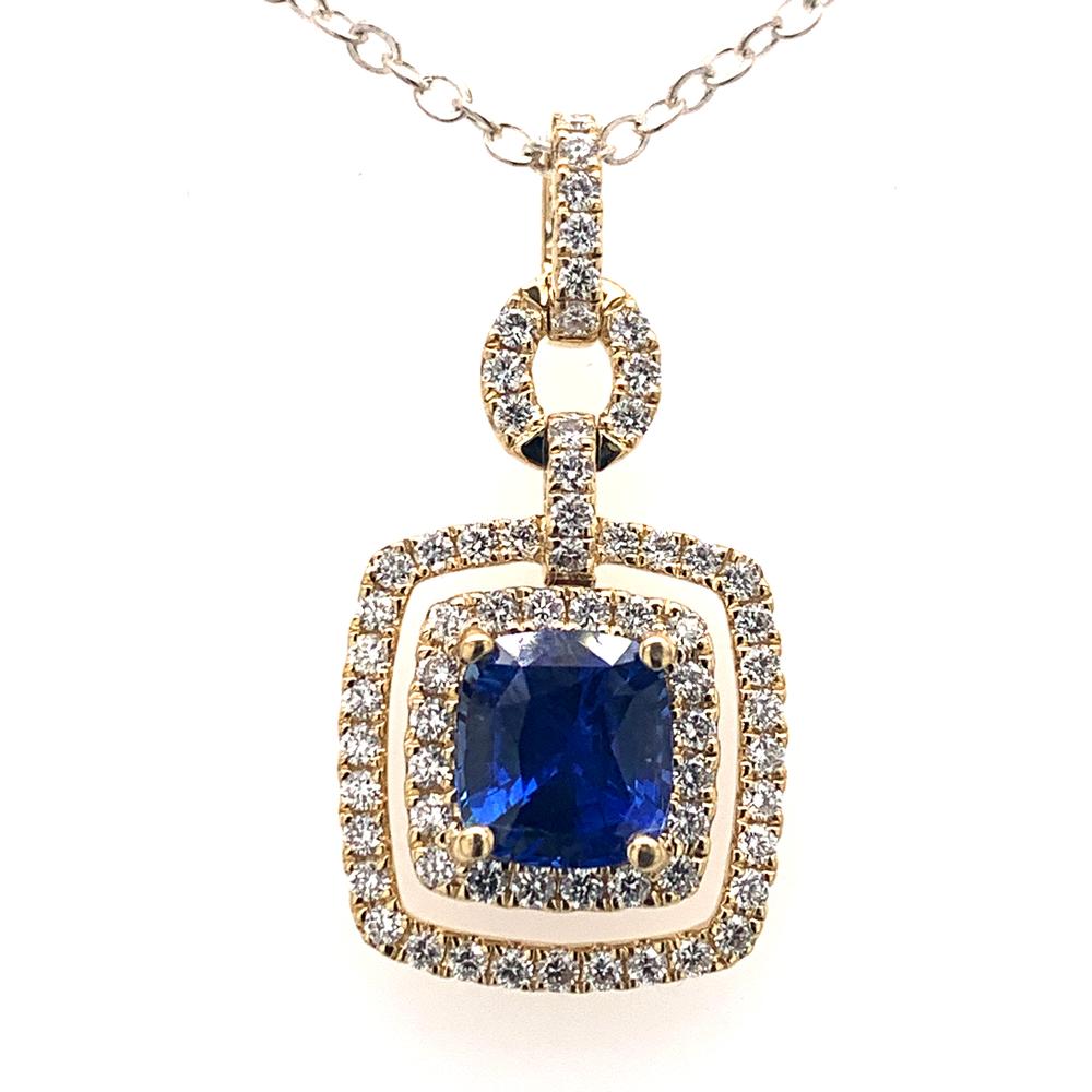 18ky sapphire pendant