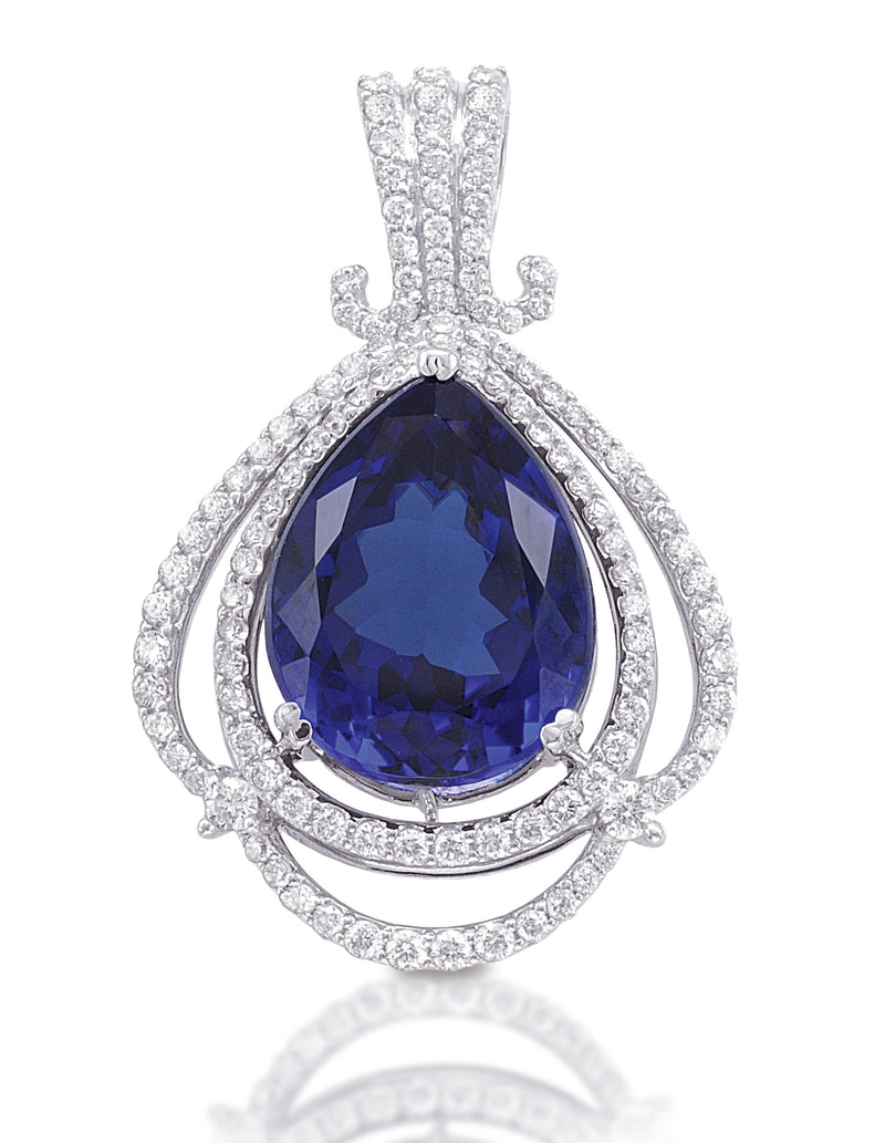 18kw tanzanite pendant