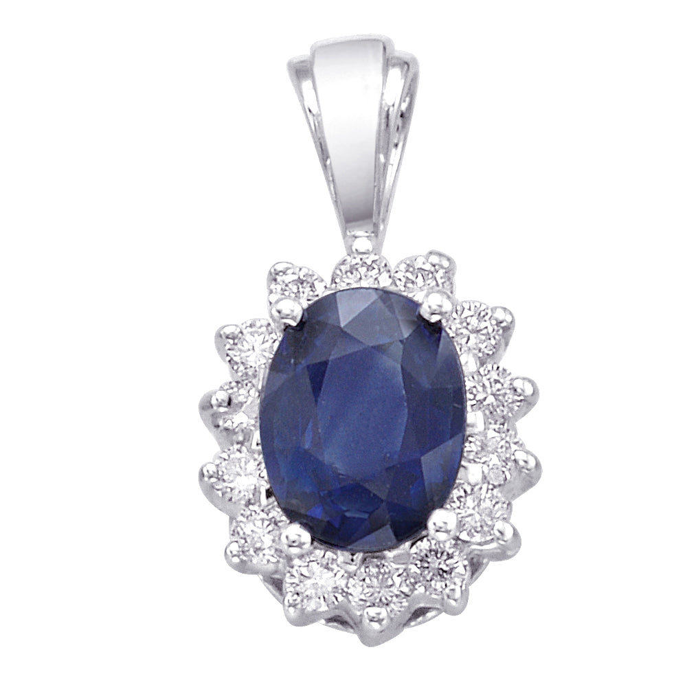 14kw sapphire pendant
