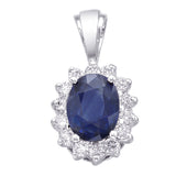 14kw sapphire pendant