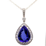 18kw tanzanite pendant