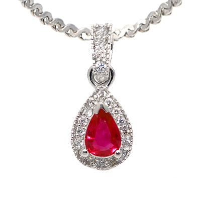 14kw ruby pendant