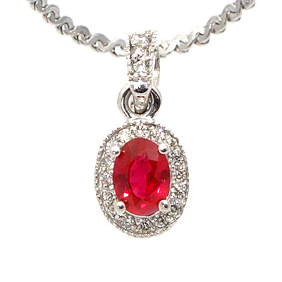 14kw ruby pendant