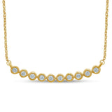 14K Yellow Gold 1/6 Ct.Tw. Diamond Stackable Necklace