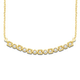 14K Yellow Gold 1/8 Ct.Tw. Diamond Stackable Necklace