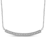 14K White Gold 1/6 Ct.Tw. Diamond Stackable Necklace