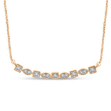 14K Yellow Gold 1/5 Ct.Tw. Diamond Stackable Necklace