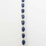 14kt White Gold Bracelet with Sapphire 12.12ct and 0.37ct Diamonds