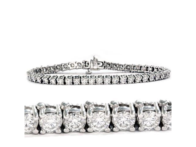 14kt White Gold Classic Tennis Bracelet 3.00ct Total Weight Round Brilliant Cut Diamonds