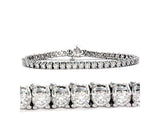 14kt White Gold Classic Tennis Bracelet 3.00ct Total Weight Round Brilliant Cut Diamonds