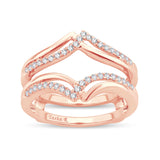 14K 0.25CT DIAMOND RING GUARD