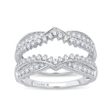 14K 0.75CT DIAMOND RING GUARD